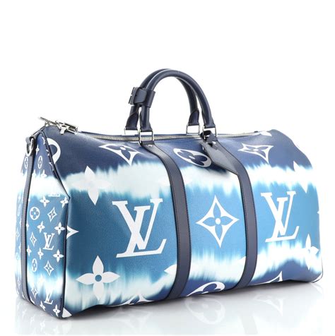 louis vuitton keepall monogram bandouliere 50 blue|keepall 50 with shoulder strap.